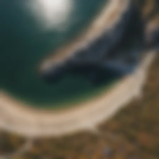 Aerial view of Kettle Point rock formations