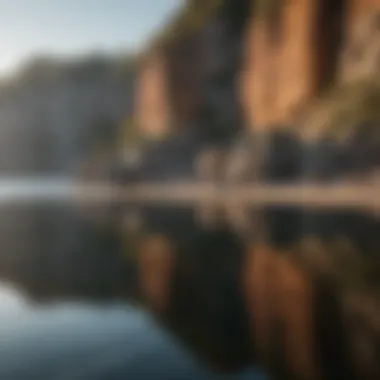 Reflection of Kettle Point formations in calm waters