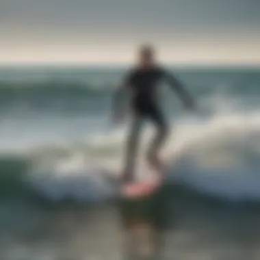 Kite Surfer Riding the Waves