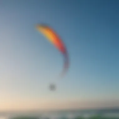 Colorful kites soaring against the blue sky