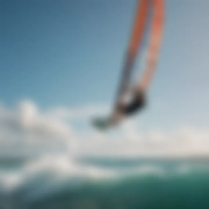 Kite Surfer Soaring High Above the Ocean