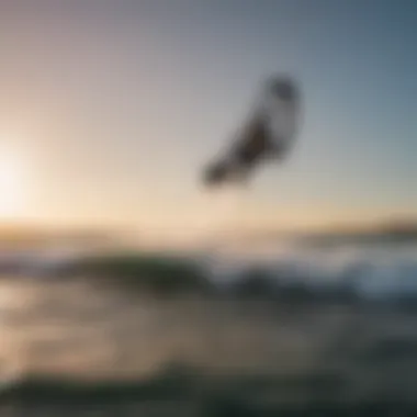 Kitesurfers showcasing skills in a dynamic display