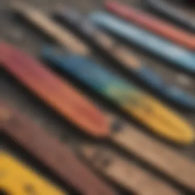 Diverse Designs of Kiteboard Bars A close-up view of various kiteboard bar designs showcasing their intricate features.
