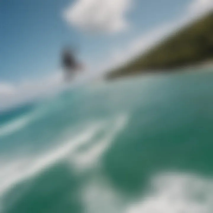 Kiteboarder performing an aerial trick at Goodwinds, Puerto Rico