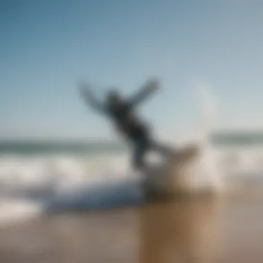 Kiteboarder Enjoying the Waves at Hardings Beach