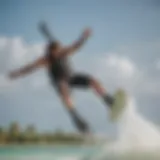 Kiteboarder catching air in Punta Cana