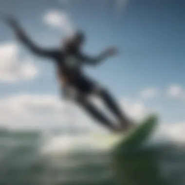 Kiteboarder enjoying the freedom of movement in a well-fitted drysuit