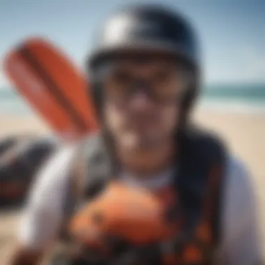 An array of essential safety gear laid out, including a helmet and impact vest.