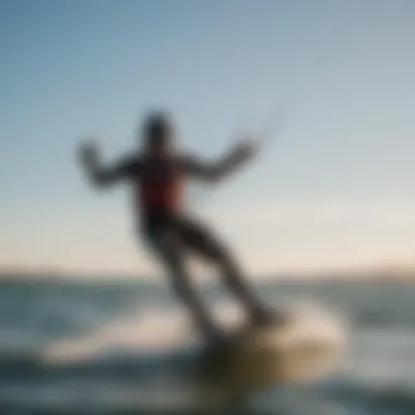 A group of kiteboarders participating in a local event, celebrating the community spirit of the sport.