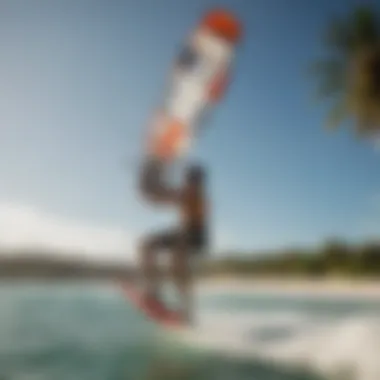 Kiteboarding Tricks in Tropical Paradise