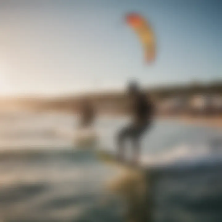 Group of kitesurfers enjoying a local festival