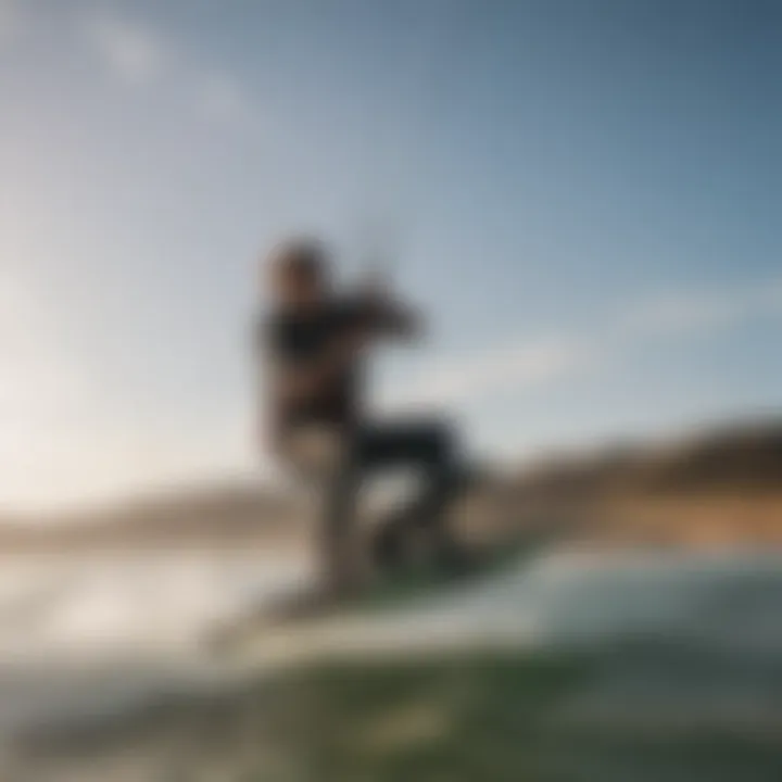 Kitesurfer showcasing advanced techniques with Mackite foil