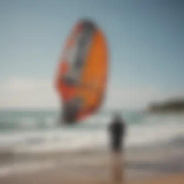 Kitesurfer monitoring McKinney live weather radar on a beach