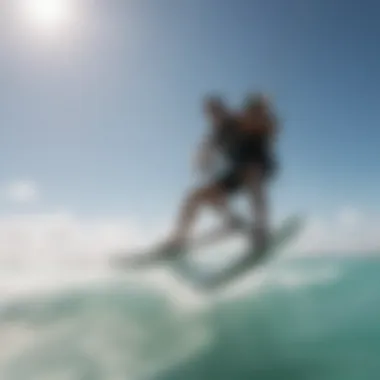 Kitesurfers catching the wind in Providenciales