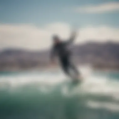 Kitesurfers enjoying the waves in La Paz