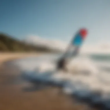 Kitesurfers harnessing the power of the tides at a popular beach in Falmouth