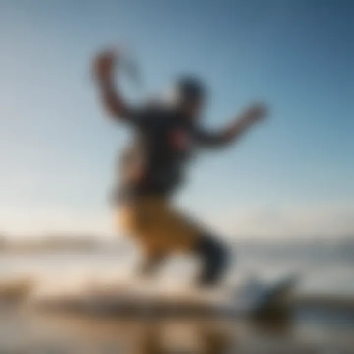 Kitesurfing enthusiasts enjoying strong winds at a North Carolina beach