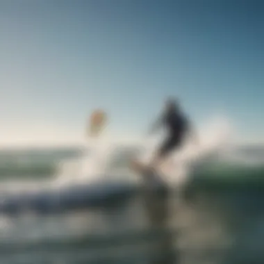 Kitesurfing enthusiasts enjoying the windy waves