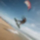 Kite soaring in the crystal-clear sky