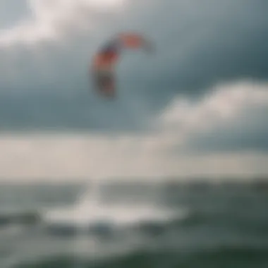 Kitesurfing during optimal weather conditions in McKinney