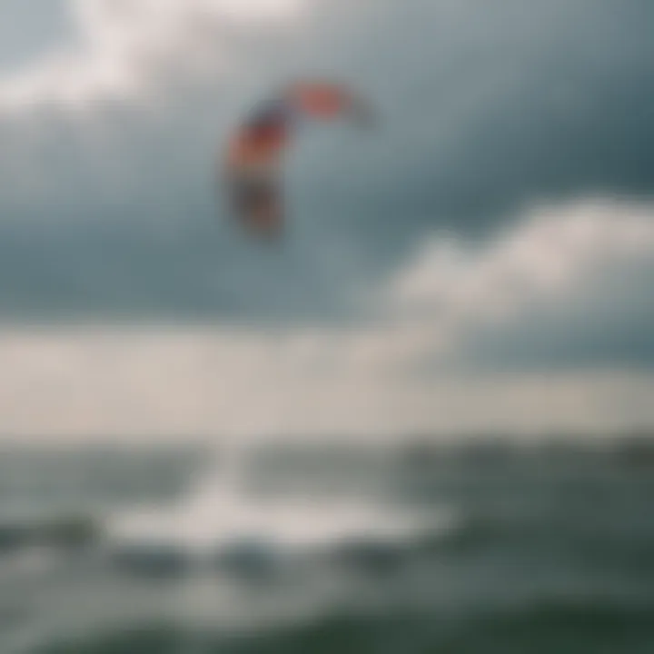 Kitesurfing during optimal weather conditions in McKinney