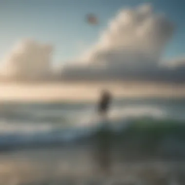 Kitesurfing in Ponce Inlet, Florida