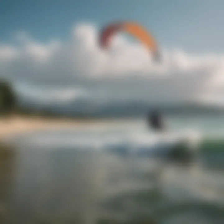 Scenic View of Kitesurfing with Core Kite