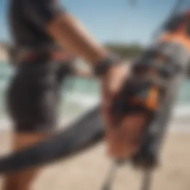 Visual guide on selecting the right size kitesurfing strap for optimal performance