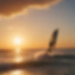 Kitesurfing at Sunset in Los Angeles