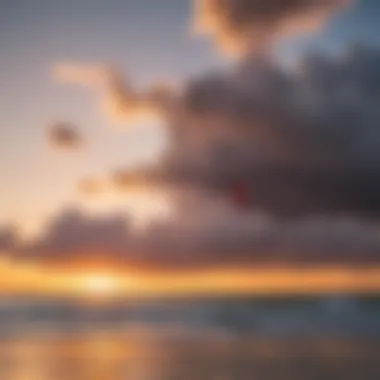 Kitesurfing at Sunset in Playa del Carmen