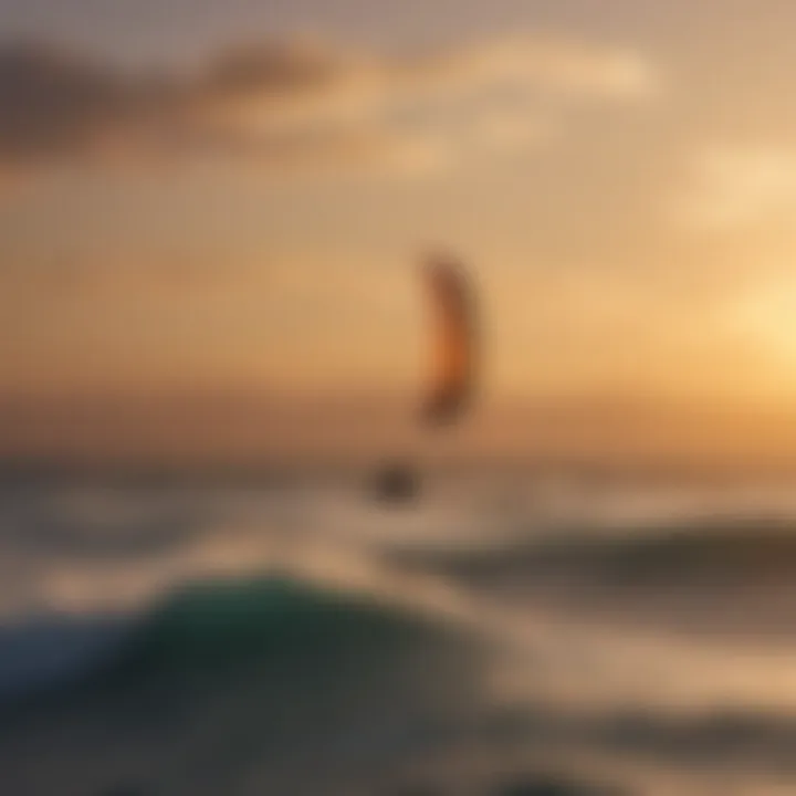 Kitesurfing at Sunset