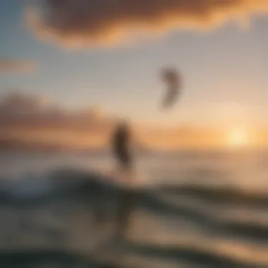 Kitesurfing Thrill at Sunset