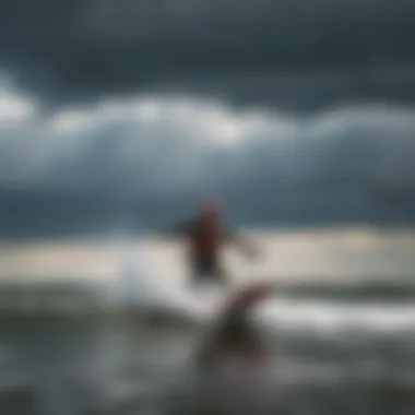 Kitesurfing enthusiast analyzing weather patterns