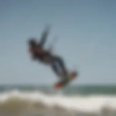 Kitesurfing at West Dennis Beach in Cape Cod