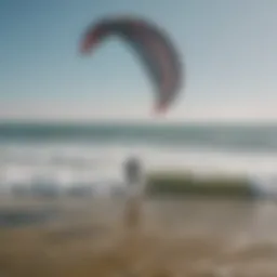 Aerial view of a Kitezy Power Kite Trainer in action