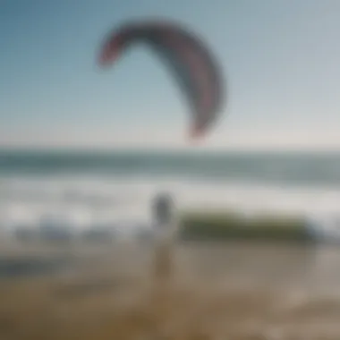 Aerial view of a Kitezy Power Kite Trainer in action