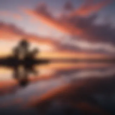 Vibrant Lake Worth Sunset reflecting on Water