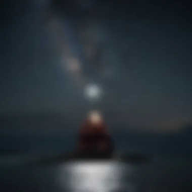 Grand Haven Lighthouse under star-filled night sky