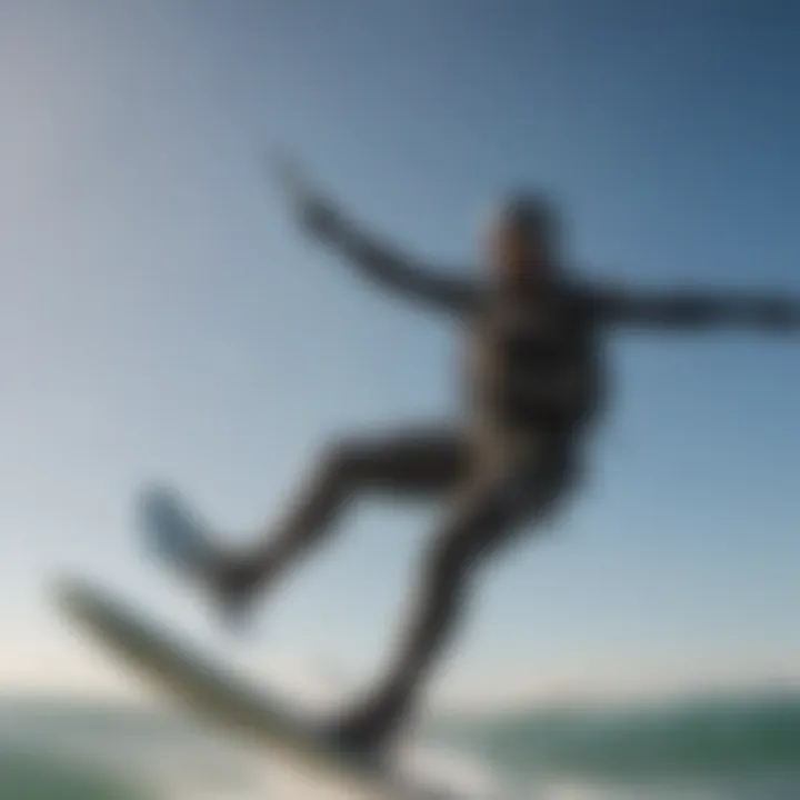 Expert Kiteboarder Demonstrating Technique