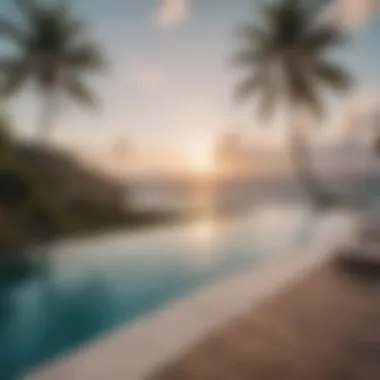 Luxurious Infinity Pool Overlooking Caribbean Sea