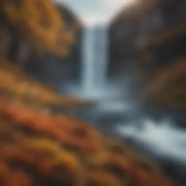 Majestic Icelandic Waterfall in Autumn