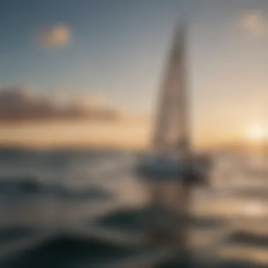 Majestic sailboats gliding through Falmouth harbor during high tide