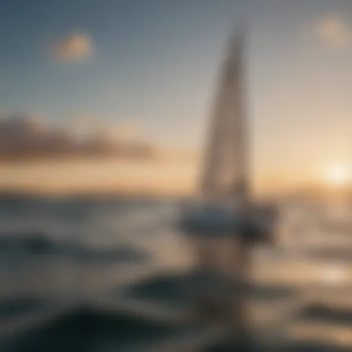 Majestic sailboats gliding through Falmouth harbor during high tide