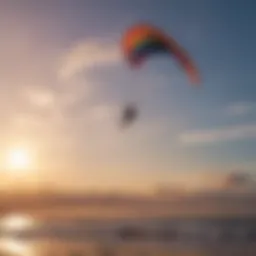 Majestic trainer kite soaring against a vibrant sky