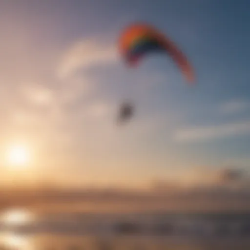 Majestic trainer kite soaring against a vibrant sky