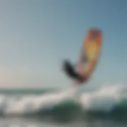 A vibrant kitesurfing scene showcasing the excitement of the sport