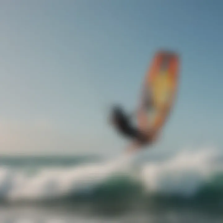 A vibrant kitesurfing scene showcasing the excitement of the sport