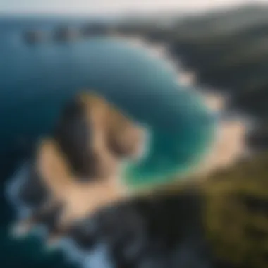 Aerial view of stunning Sardinian coastline