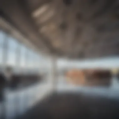 Modern interior of the terminal building at Montauk Airport