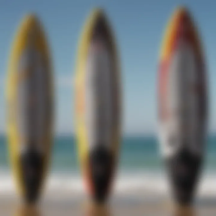 Comparison chart of Naish kite board models and their specifications